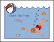 Diver Boy Thank You Card