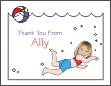 Diver Girl Photo Thank You Card