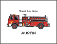 Fire Trucks Thank You Card