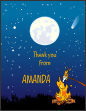 Full Moon Campfire Thank You Card