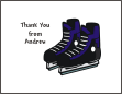Hockey Skates Thank You Card