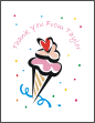 Ice Cream - Girl Thank You Card