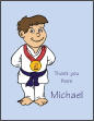 Karate Boy Thank You Card