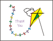 Kite Flying Thank You Card