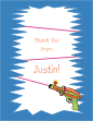 Laser Tag Gun Thank You Card