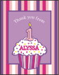 Little Cupcake 1st Birthday Thank You Card