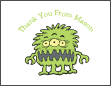 Monsters Thank You Card