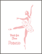 Ballerina Thank You Card