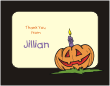 Pumpkin with Candle Thank You Card