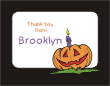 Pumpkin with Candle Thank You Card