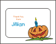 Pumpkin with Candle Thank You Card
