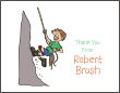 Rock Climbing Boy 1 Thank You Card