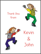 Rock Climbing Double Boy Thank You Card