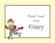 Rollerskating Cat Thank You Card