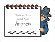 Secret Agent Thank You Card