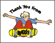 Skateboarding 2 Thank You Card