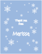 Snowflakes, Blue Thank You Card