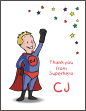 Super hero Boy Thank You Card