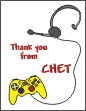 Video Game Party Thank You Card