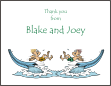 Waterslide with 2 Boys Thank You Card