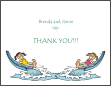 Waterslide 2 Girls Thank You Card