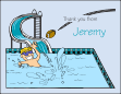 Waterslide Football Thank You Cards