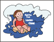 Waterslide Girl Thank You Card