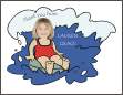 Waterslide Girl Photo Thank You Card