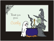 Witch and Ghost Thank You Card