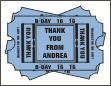 Pile of Sweet 16 Tickets, Light Blue, Birthday Note Card