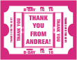 Sweet 16 Ticket, Dark Pink, Birthday Note Card