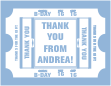 Sweet 16 Ticket, Light Blue, Birthday Note Card