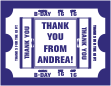 Sweet 16 Ticket, Navy, Birthday Note Card