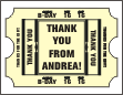 Sweet 16 Ticket, Pale Yellow, Birthday Note Card