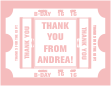 Sweet 16 Ticket, Pink, Birthday Note Card