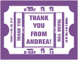 Sweet 16 Tickets, Purple, Birthday Note Card