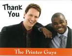 photo thank you card with name at bottom on orange