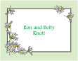 Daisies Green Border Note Card