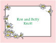 Daisies Pink Border Note Card