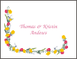 Floral Drape - Yellow Anniversary Note Card