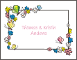 Flowers and Butterflies Anniversary Note Card