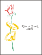 Roses and Rings 1 Anniversary Note Card