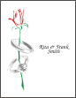 Roses and Rings 1 Silver Anniversary Note Card