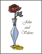 Roses and Rings 2 Anniversary Note Card