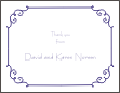 Scrollwork - Navy Anniversary Note Card