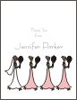Bride and Maids, Tennis Bridal Shower Note Card