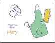 Kitchen Themed, Green Bridal Shower Note Card