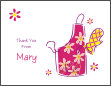 Kitchen Themed, Pink Bridal Shower Note Card