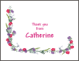 Floral Drape, Purple Bridal Shower Note Card