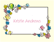 Flowers and Butterflies Ivory Border Bridal Shower Note Card